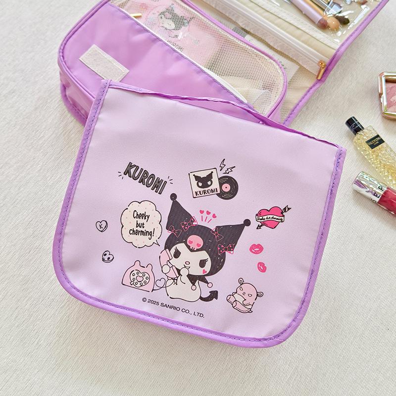 

Portable Foldable Hanging Cosmetic Bag with Wet-Dry Separation and Travel Hook