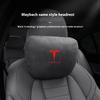 Suede Car Headrest Neck Support Seat Lumbar cushion Soft Neck Pillow Pad For Tesla Model 3 Model Y Model S Model X Accessories