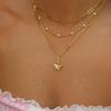 European Ocean Style Faux Pearl Clavicle Chain, Multi-layer Stackable Necklace with Starfish & Shell Pendants