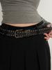 2026 New Women Belt Women's Jeans Tie-in Ladies' Belt Fashion Personality Rivet Belt Senior Black Fashion