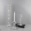 Modern Minimalist Electroplated Silver Resin Candle Holder, Centerpiece of Living Room Dining Table, Home Decoration Ornament
