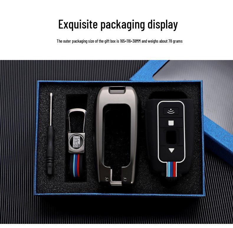 Kompatibles Metallschlüsselgehäuse für Rolls-Royce Ghost, Cullinan, Phantom, Wraith und Dawn Modelle