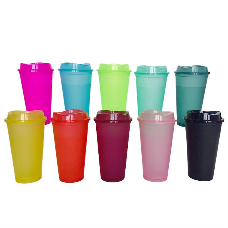 Simple Matte Finish Reusable Mug Plastic Travel Coffee Cup To Go For Drinking Travel Coffee Cup