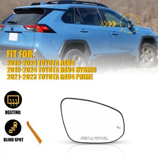 HeatIng Mirror Glass Clear Set W/Blind Spot -2024 For RAV4 Toyota Left Right