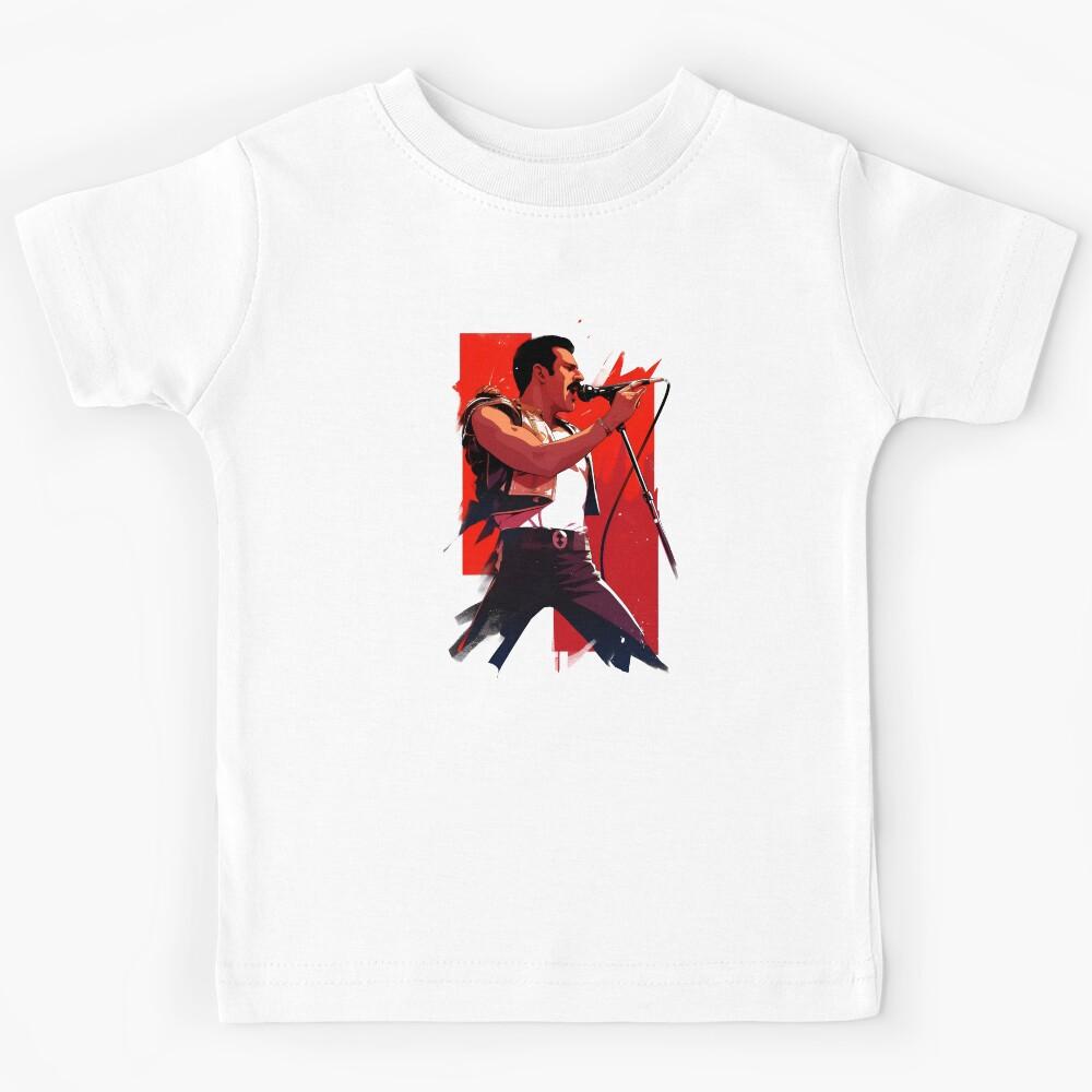 Iconic Performer - Red Backdrop - Rock Music Kids T-Shirt 150