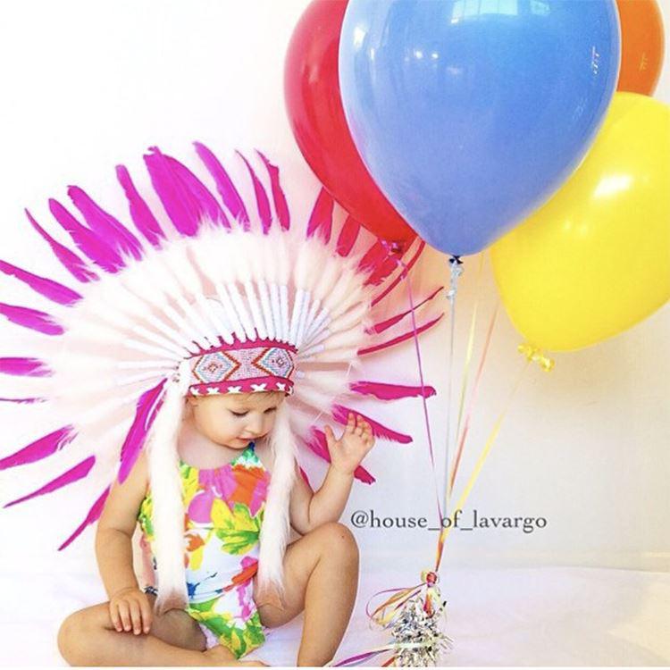 Children's Indian Chief Feather Headdress Prop for Parties