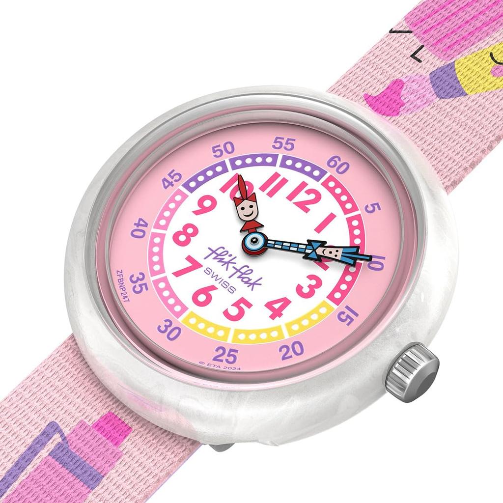 Swatch Flik Flak in My Bag Watch Pink FBNP247, Girls'