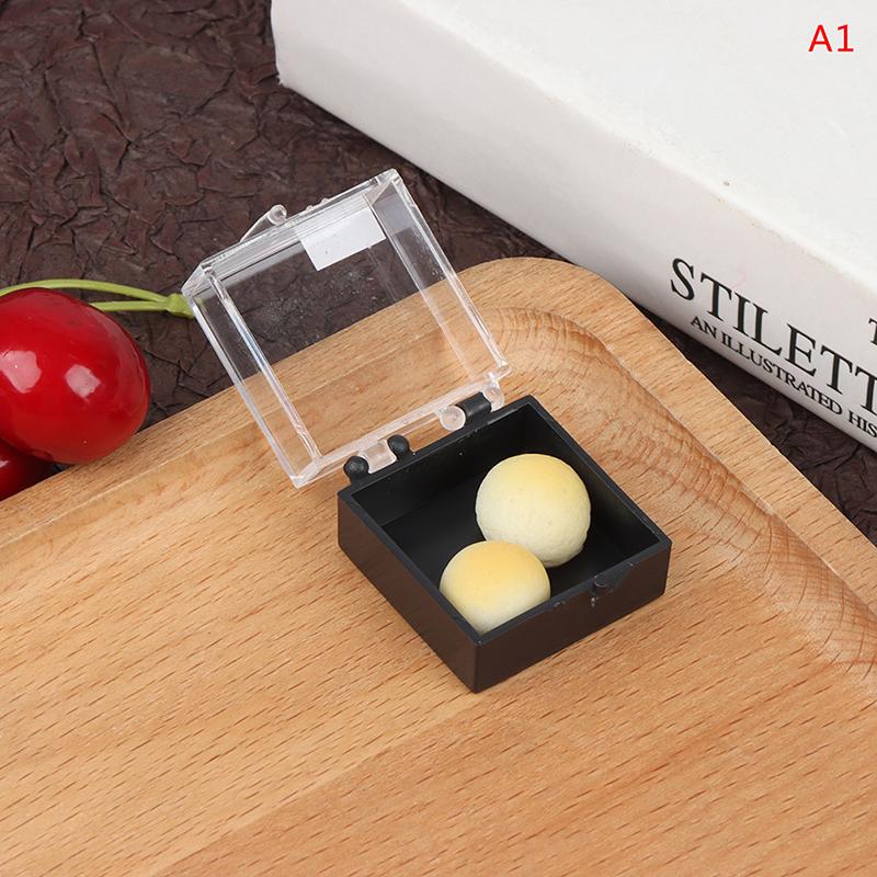 1:12 Miniature Dollhouse Egg Tart Mini Chocolate Cake Dessert Bento box Model for Doll House Decor Pretend Food Kitchen Toys