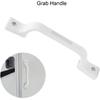 Akozon Grab Handle,Rv Door Handle Grab Bar 9.25in Plastic Rv Entry Handle Grab Bar White for RV Trailer Camper Motor Home Yacht
