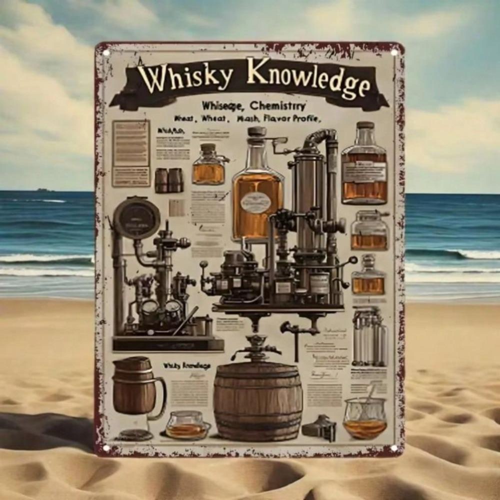 Vintage Whiskey Metal Poster Wall Decor for Bar Pub Kitchen