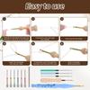 17Pcs Punch Needle Embroidery Kits Wooden Yarn Clothes Embroidery Pen Crochet Knitting DIY Craft Stitching Sewing Tools