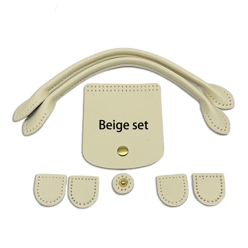 Nuevo Set de Bolso Mini Dumpling Grupo Mariposa: Cuero Sintético, Hecho a Mano DIY Crochet Patchwork, con Asa