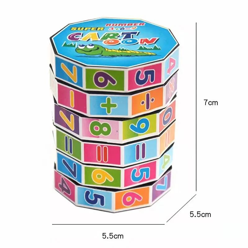 Crianças Matemática Números Cubo Mágico Brinquedo Montessori Jogo de Quebra-Cabeça Crianças Aprendendo Bloco Matemático Educacional Jogo de Calcular
