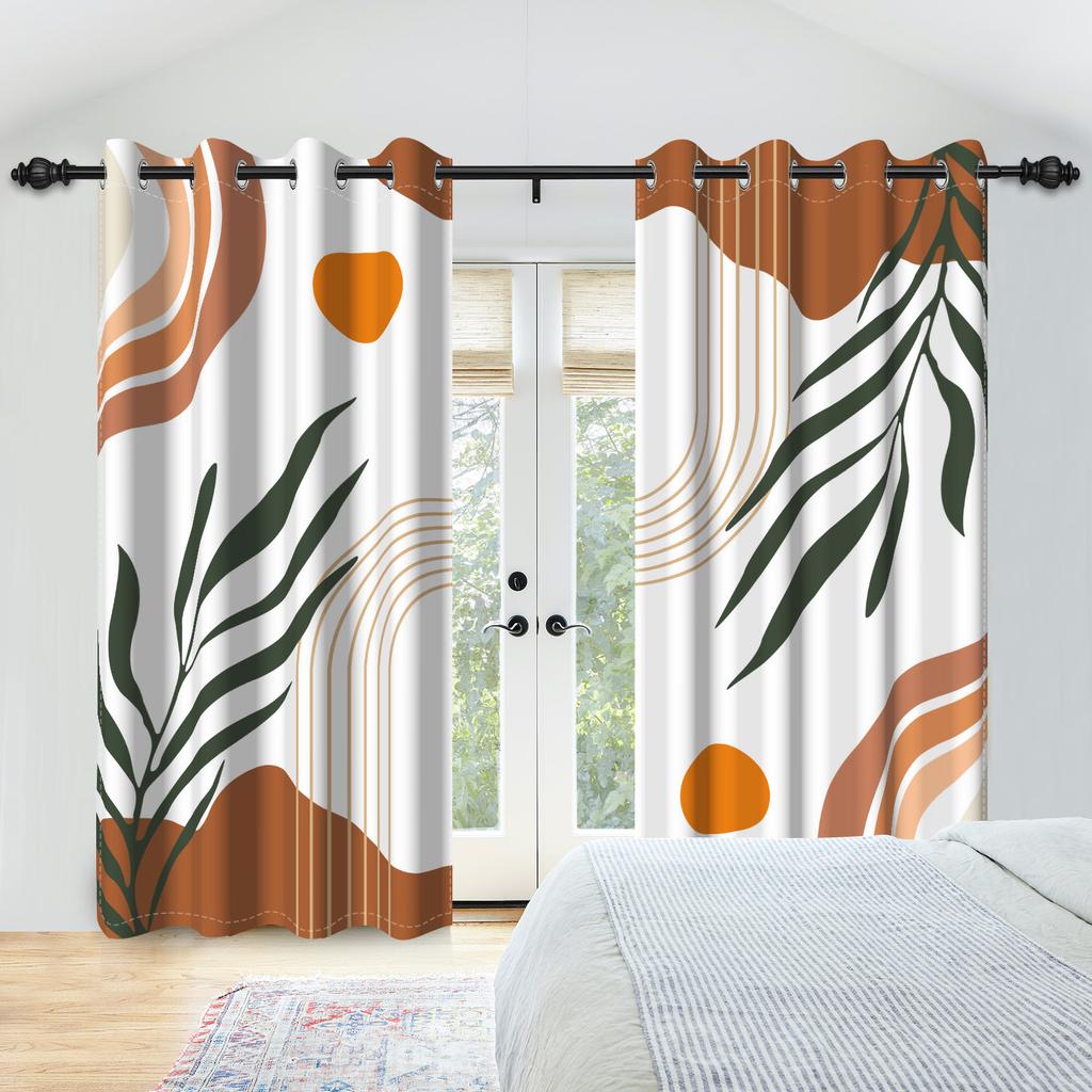 Abstract Blackout Curta Boho Modern Sun Moon Abstract Geometric Design Medieval Minimalism Nordic Polyester Bedroom Curta