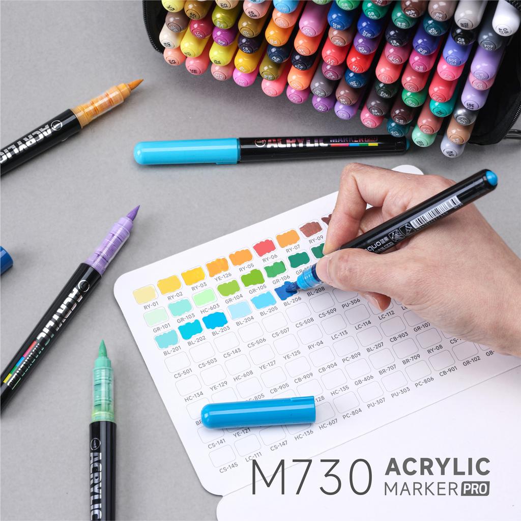 LANGUO 192Colors Direct Liquid Acrylic Marker Pens Set with Protable Bag Stackable Student DIY Graffiti Drawing Painting Pen PRO