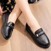Buty dla matek Buty skórzane w średnim i starszym wieku Miękka podeszwa Antypoślizgowe buty damskie Płaskie Wygodne buty