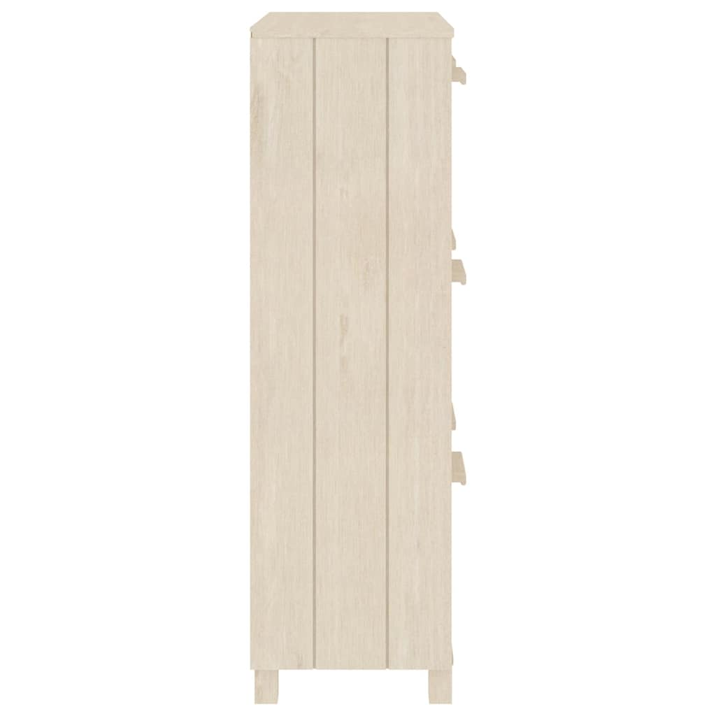 vidaXL Schuhschrank HAMAR Honigbraun 59,5x35x117 cm Massivholz Kiefer