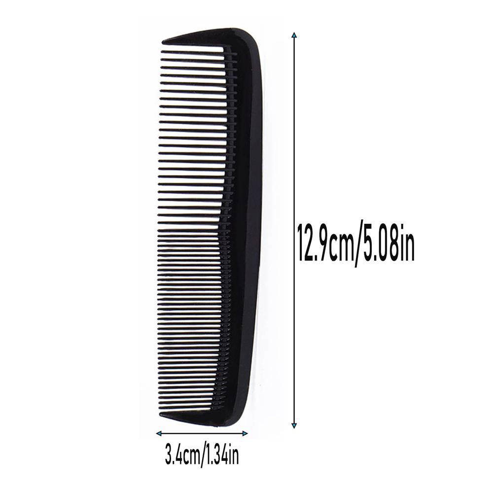 5pcs Black Hair Styling Comb, Fine Tooth Hair Comb, Heat Resistant Comb, Double Headed Hair Styling Comb