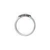 Gucci ring Double G Series Interlocking Double G Silver Jewelry Shiny 925 Silver Sapphire Green/Silver 11