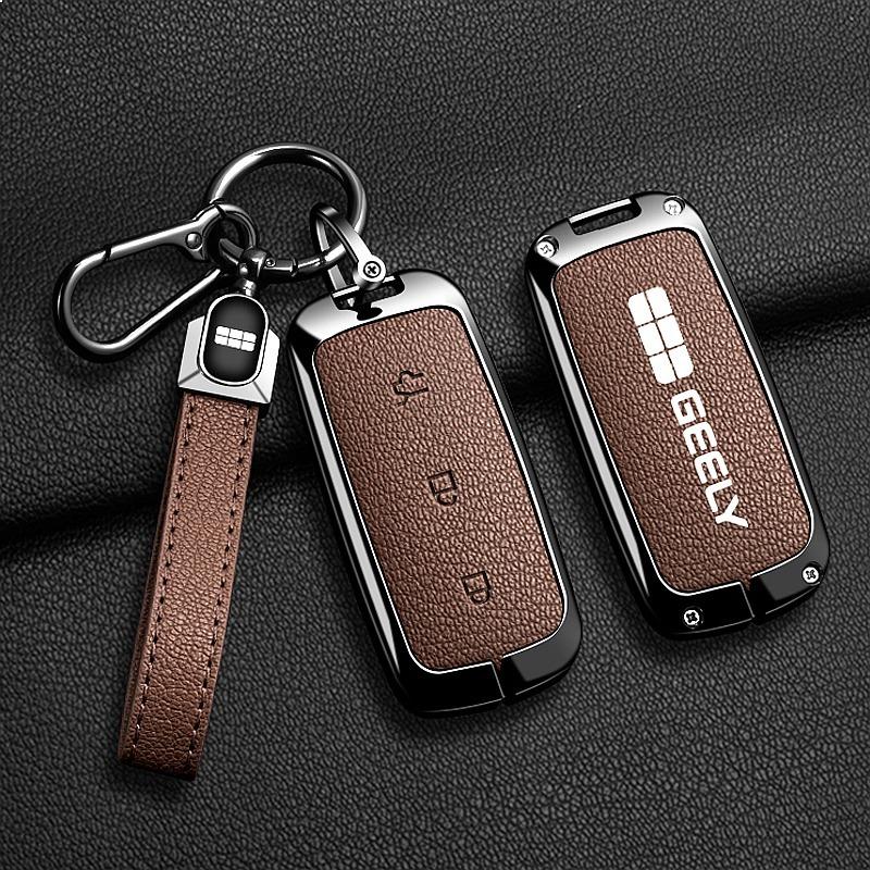Suitable for Geely Galaxy L6 L7 A7 Xingyao 6 7 8 E8 E5 Starship 7 M9 2026 2025 2024 car zinc alloy leather key bag car key shell