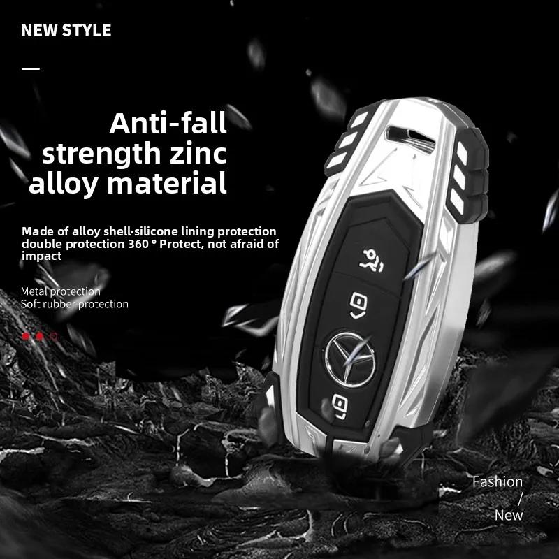 Autoschlüsselhülle für Mercedes-Benz A B C E G S-Klasse CLA CLS GLA GLB GLC GLE GLS EQA EQB EQC 3 Tasten Auto Zubehör