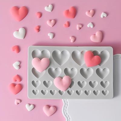 1piece  Heart Shape Silicone Mold Non-Stick Chocolate And Cake Mold BPA-free Dessert Bakeware DIY Mold