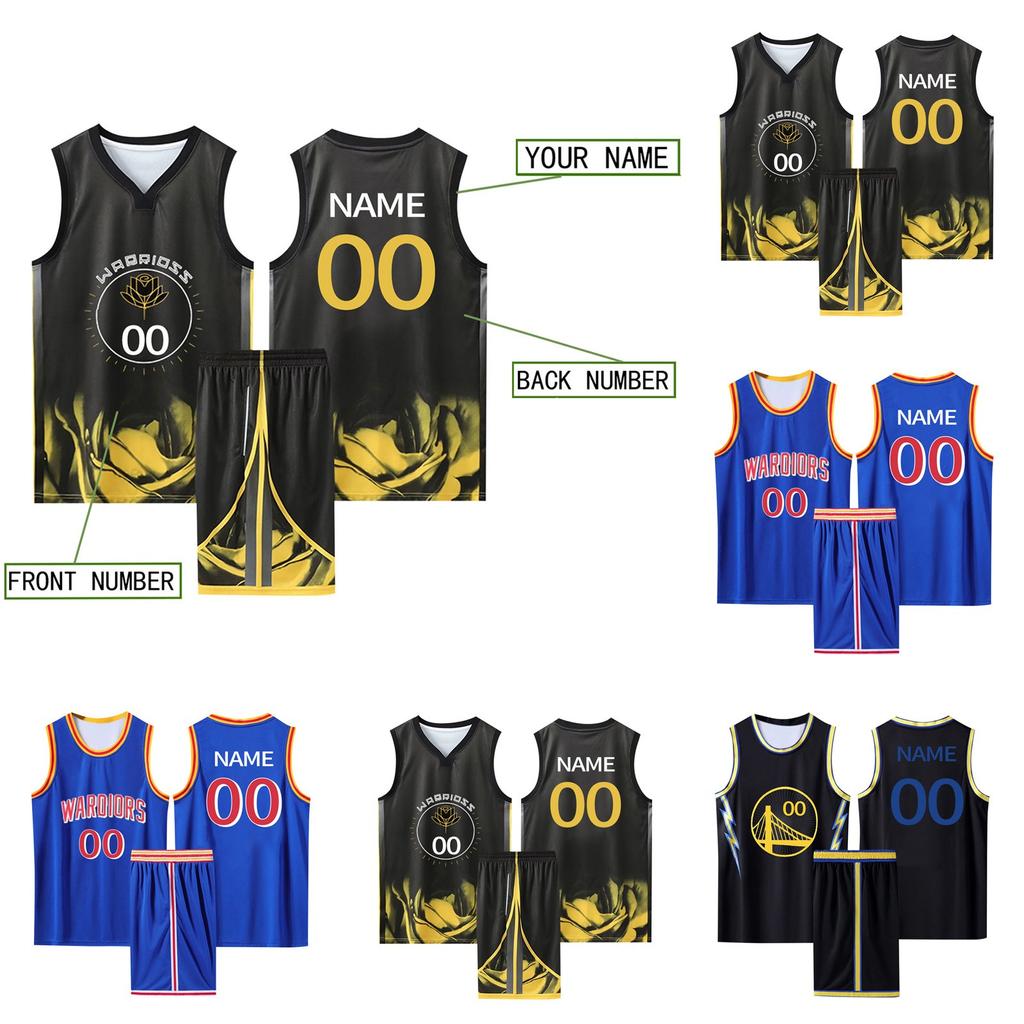 Nume/număr de baschet Haine personalizate Copii Costum de baschet Bluze clasice + Pantaloni Set de tricouri de baschet