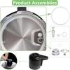 Comprehensive Pressure Cooker Accessory Set Dishwasher Safe Part for 5/6QT Featuring Anti Blockage Sealing Rings
