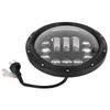 פנס ראש LED 7 אינץ' 75W צבע אור לבן-ענבר עמיד במים IP68 החלפה לוונגלר TJ 1997 2006
