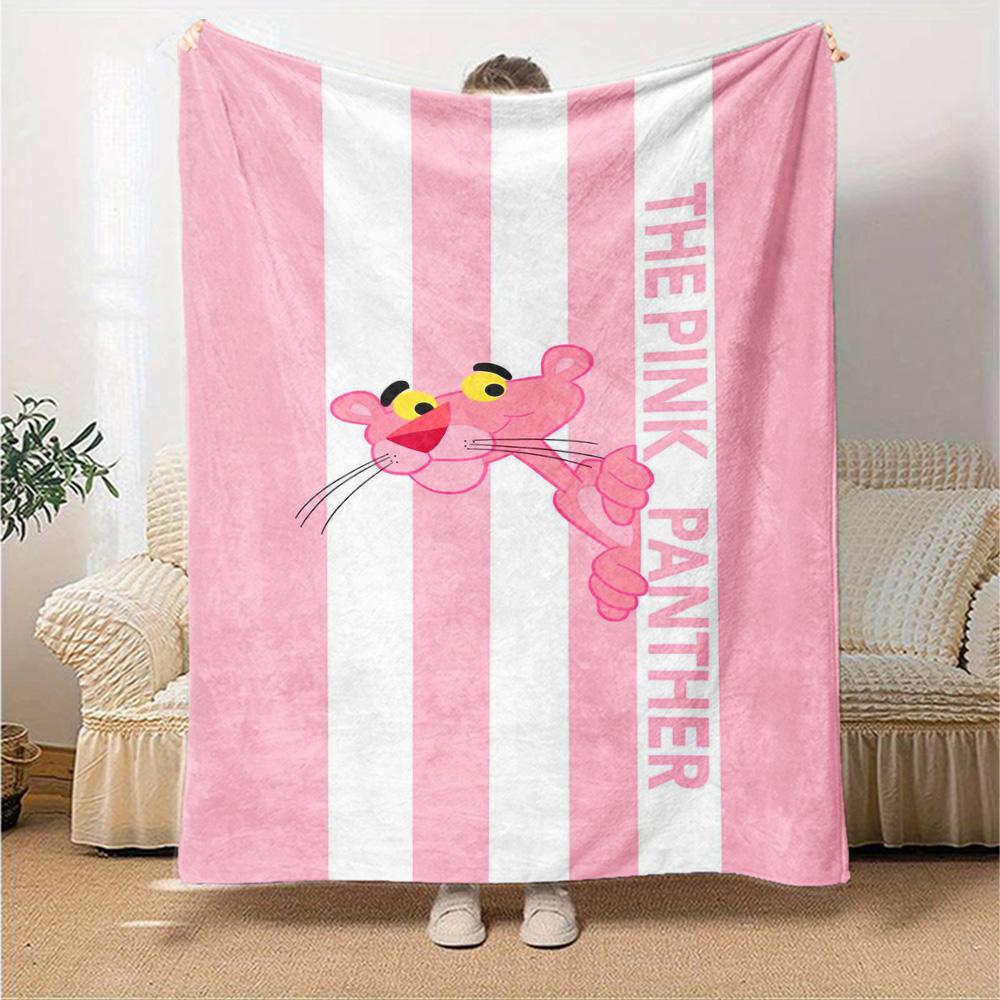 Coperta in Flanella con Stampa Pantera Rosa Alta Qualità Calda Confortevole Coperta per Tutte le Stagioni Perfetta per Regali Decorazione per la Casa