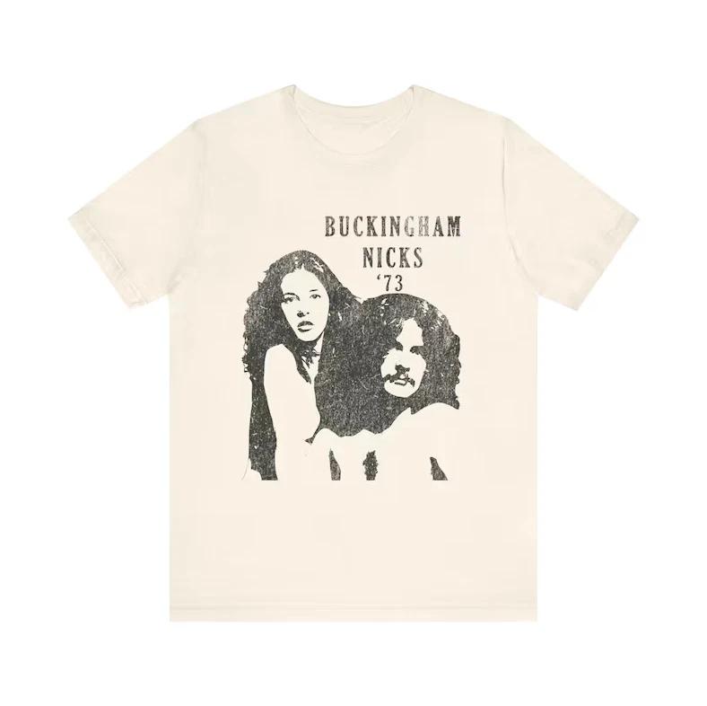 Retro Buckingham Nicks Band Shirt – 1973 Album Art Graphic Tee, Classic Rock Fan 4XL