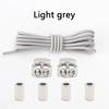 1 Pair Round Elastic Shoe Laces No Tie Shoelaces Tieless Metal Spring Buckle Shoelace for Kids Adults Elderly One Size Fit All