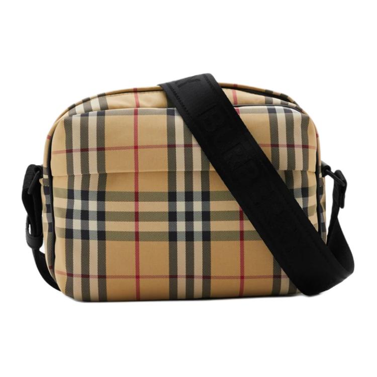 

Burberry Paddy Adjustable Mesh Crossbody Bag With Zipper Closure Men Shoulder Bag Classic-Beige 80841111 Basic Set (Bag+Dust Bag)