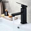 304 Stainless Steel Black Single Cold Sink Faucet Bathroom Counter Basin Faucet