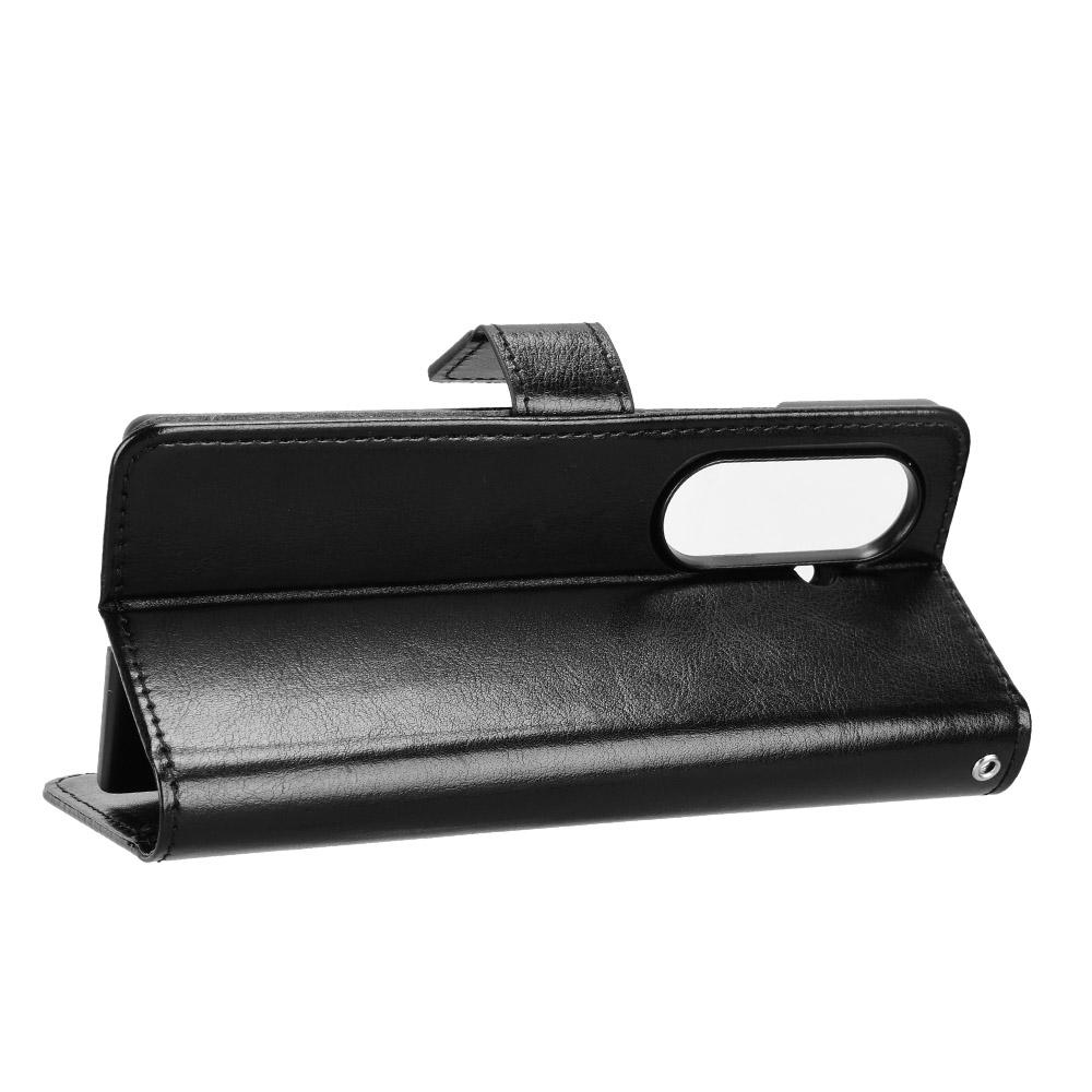 For Samsung Galaxy Z Fold7 5G PU Leather Case with Strap Crazy Horse Texture Phone Wallet Cover