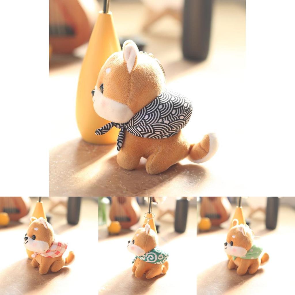 Shiba Cozy Inu Plush Keychain Backpack Dog Doll Colorful Hangable Toy Kids For