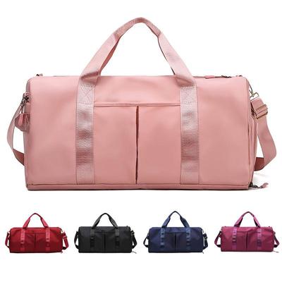 Sac de voyage spacieux avec séparation humide/sec, idéal pour le sport, le yoga et les courts voyages, avec logo imprimé.