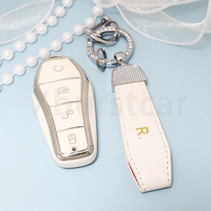 Auto Accessories 4 Buttons Fashion Tpu Car Key Case Keyless For Byd Atto 3 Han Ev Dolphin Remote Control Protect Cover