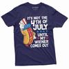 4th of July Funny Wiener T-shirt Fourth Of July Gifts For Him Men Dad Grandpa