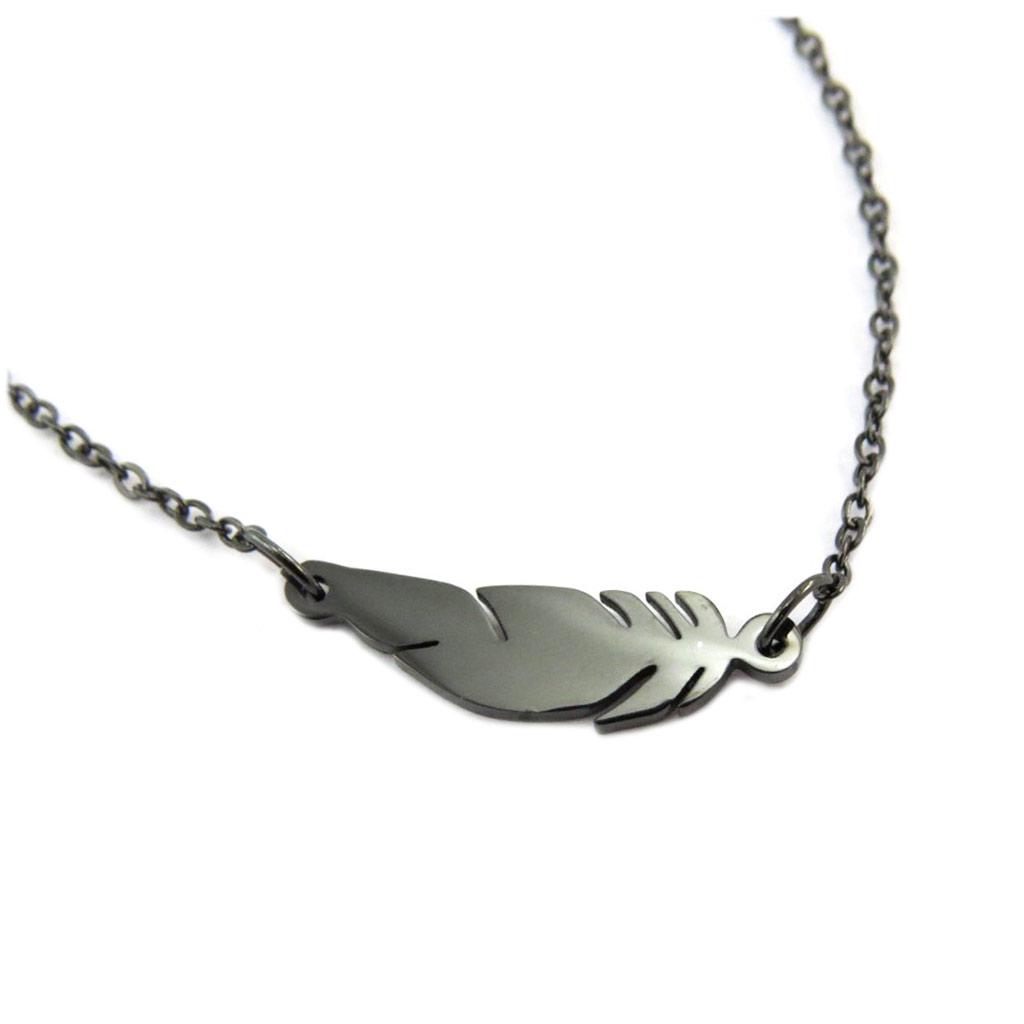 Les Trésors De Lily [P9161] - Brățară oțel 'Boho' negru (pană) - 15x5 mm