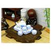 Miniature Teaware Set Model For Children And Collectors With Blue White Porcelain Teapot Cup Tray Doll House Furniture