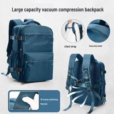 Sac à dos pour ordinateur portable unisexe polyvalent de grande capacité avec rangement multicouche et sac sous vide compressible