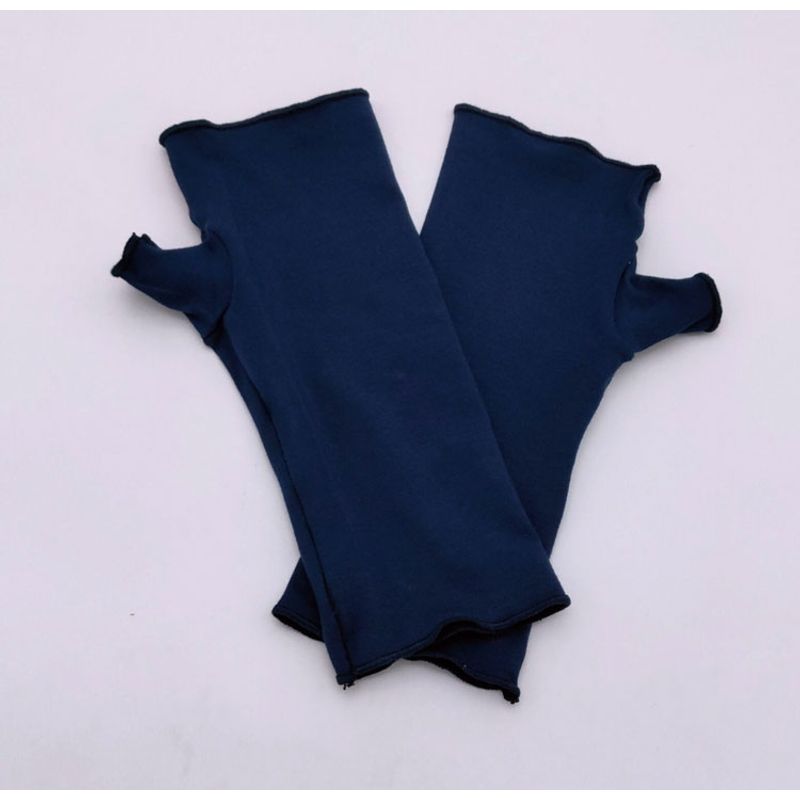 

and White Sun Protection Gloves for Women Ice Sleeve Thin Breathable Elastic Modal Cotton Wristband UV Protection Driving Touch Screen Scar Cover up Navy All yards