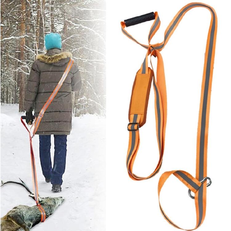 Safety Deer Dragging Rope Deer Hunting Accessories Reflective Strap Deer Drag with Handle Heavy Duties Deer Drag Strap