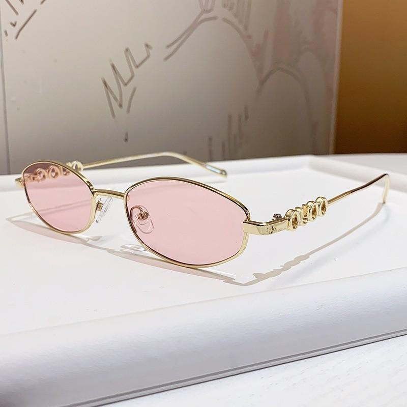 French Style Geometric Sunglasses For Men And Women With Uv400 Protection And Metal Frame