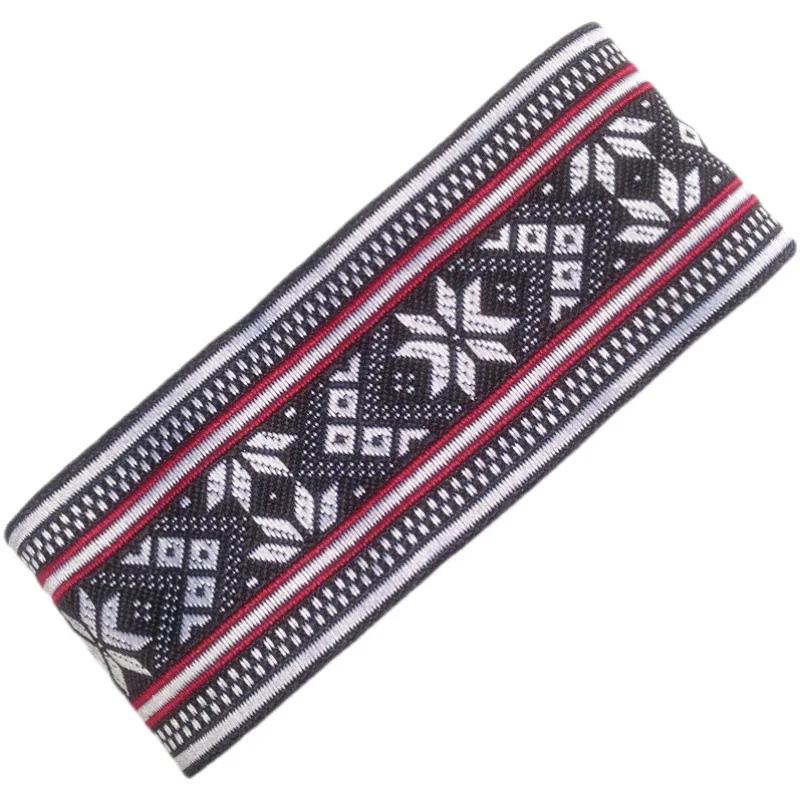 5cm Width 7Yard Vintage Ethnic Embroidery Style Ribbon DIY Clothes Bag Accessories Embroidered Applique Sewing Craft Fabric