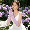 Pearl Three-Dimensional Floral Gloves Elegant Bridal Gown Accessories  Wedding Adornments