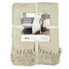 Les Trésors De Lily [A3530] - Ethnic Beige 'Boho' Cotton Throw - 120x150 Cm