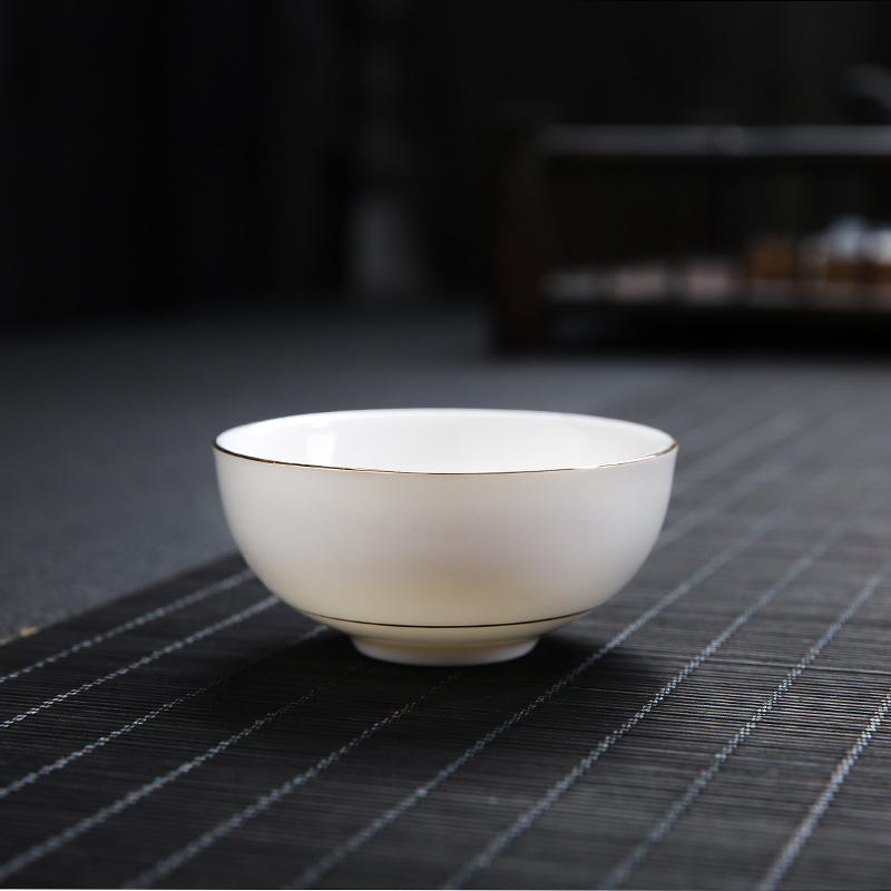 Chinesische weiße Porzellan-Teetasse Kung Fu Teegeschirr Keramik-Teeschale Kreative handgefertigte Tassen Kleines Weinglas Phnom Penh Teetassen Geschenk
