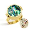 Lipstick Ring Stainless Steel Opening Adjustable Ring with Hollow Carving Box Design Lip Care Emergency Storage Ring Miniature Storage Accessory